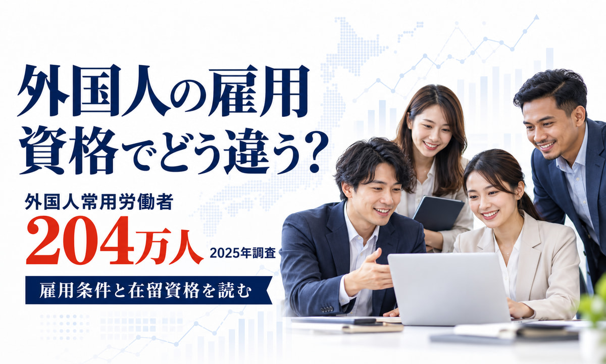 在留資格ごとの外国人労働者の雇用形態と賃金の比較