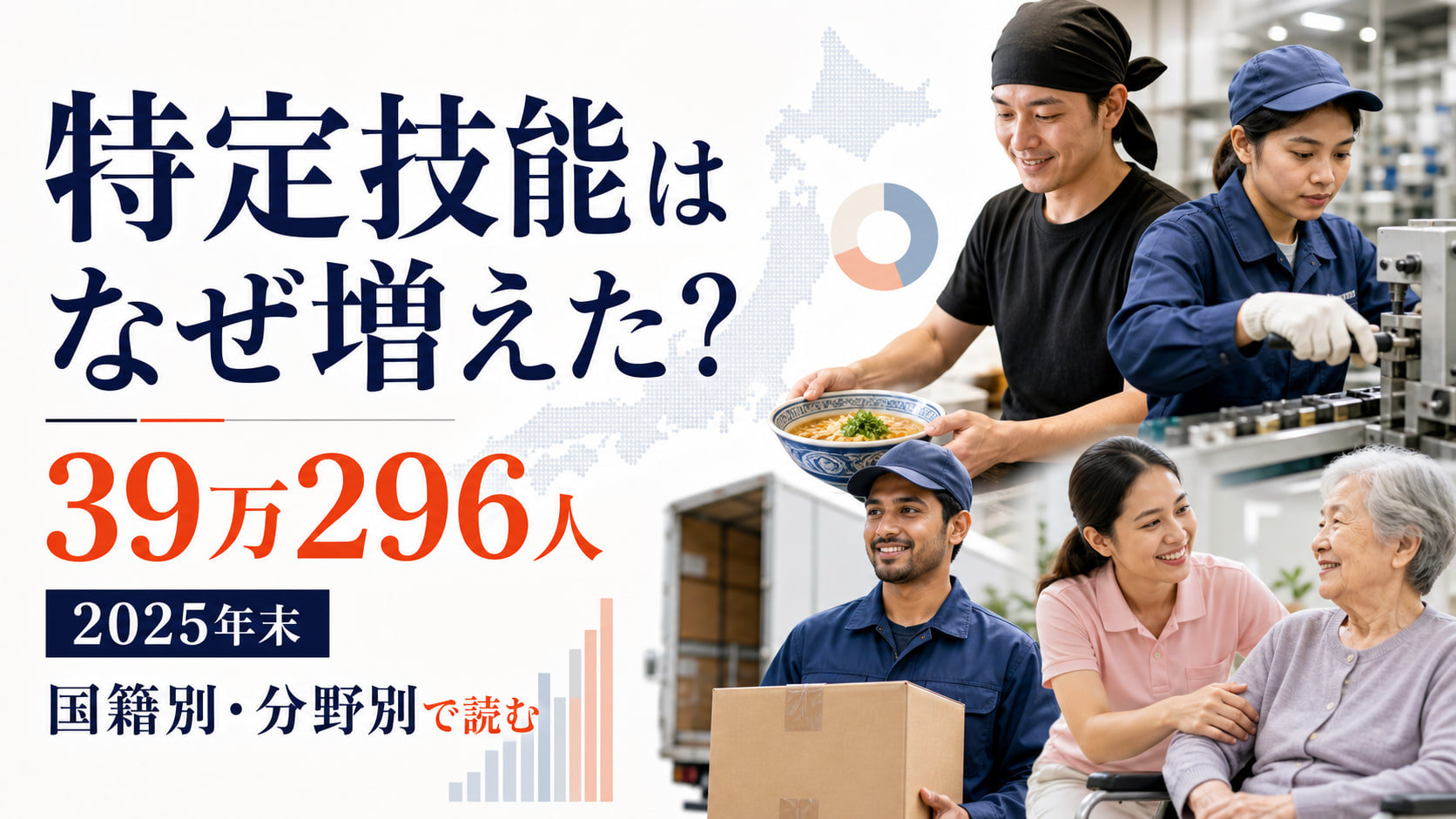 特定技能外国人の人数推移と国籍別・分野別内訳